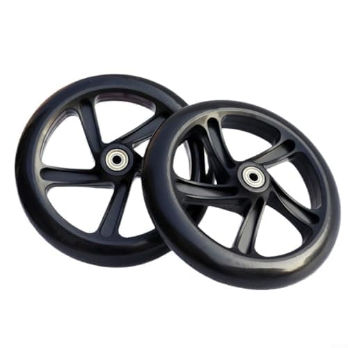 Image of ZiStarlilife 200Mm Solid Scooter Wheels With Bearings, 200X40mm Non-Slip Rubber Tyres For City Commuting, Puncture-Proof Replacement For Electric Kick Scooters, Easy Install,(Black)