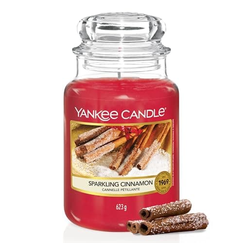 Image of Yankee Candle Scented Candle | Sparkling Cinnamon Large Jar Candle | Burn Time: up to 150 Hours | Perfect Gifts for Women