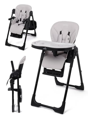 Image of Babylo Sit N Relax Highchair, Birth up to 3 Year (15kg), Taupe & Black