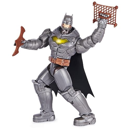 Image of DC Comics, Battle Strike Batman 12-inch Action Figure, 20+ Phrases and Sounds, Collectable Kids Toys for Boys and Girls Ages 3 and Up
