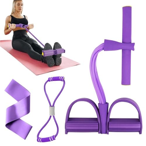 Image of Flintronic Multifunction Resistance Training, 6 Tube Pedal Resistance Band, Sit-up Pull Rope Fitness, Tension Rope Sport Trainer, Tummy Trimmer, Home Gym Equipment for Women/Men