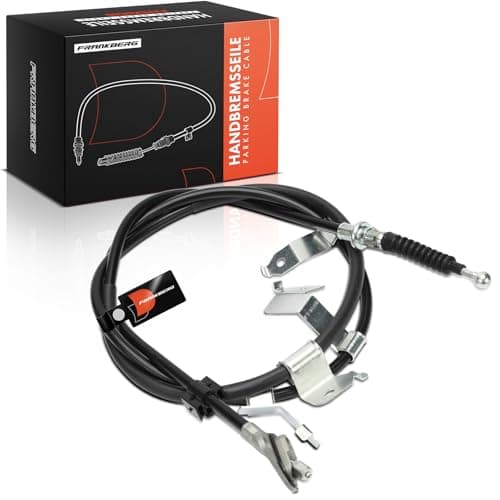 Image of Frankberg Handbrake Cable Rear Left Compatible with A.u.r.i.s E15 2007-2012 A.u.r.i.s E18 2012-2018 A.u.r.i.s Estate E18 2013-2018 Replace# 4643002121