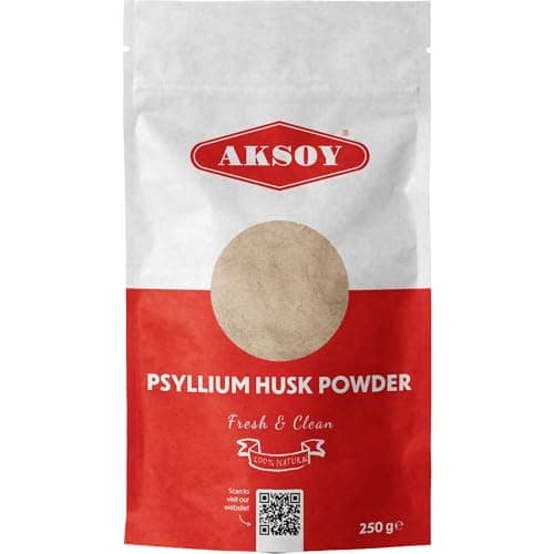Image of Whole Psyllium Powder Husk 99% Purity 250g Powerful Psyllium Seed Husk Fiber Soluble & Insoluble Fiber Source