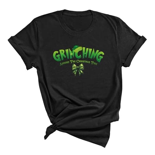 Image of Pink Positive Grinch Christmas T-Shirt | Funny Christmas Tops White
