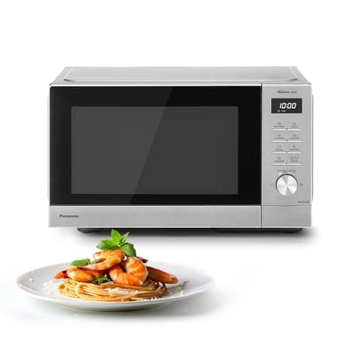 Image of Panasonic NN-SD37QSBPQ 29L Solo Microwave Oven, 1000W, Auto Defrost, 11 Auto Programmes, Timer, Silver & Stainless Steel