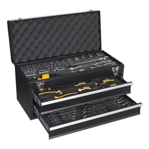 Image of Siegen by Sealey 2 Drawer Portable Tool Chest with 90pc Tool Kit - S01055