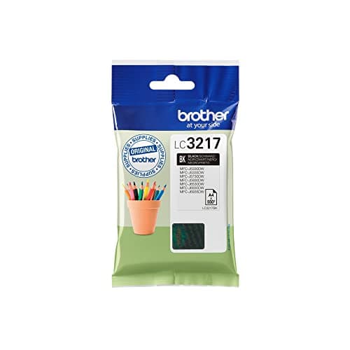 Image of Brother LC-3217BK Inkjet Cartridge, Black, Single Pack, Standard Yield, Includes 1 x Inkjet Cartridge, Genuine Supplies