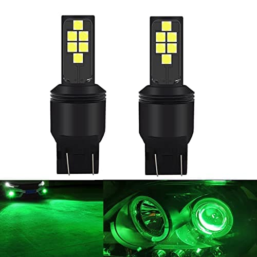Image of SOCAL-LED LIGHTING 7440 7443 Green LED Turn Signal Bulb Advanced 3030 SMD Bright Colorful DRL Brake Lamp Parking Tail Light, Pack of 2