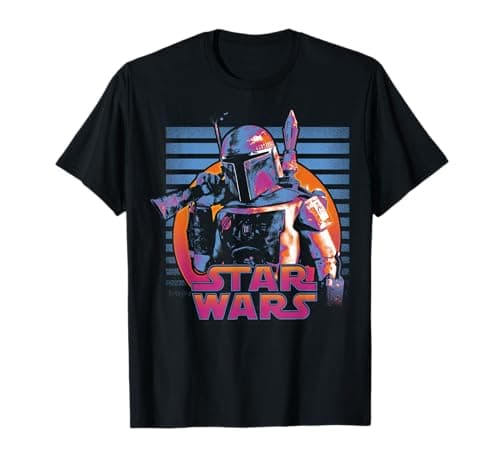 Image of Star Wars Distressed Neon Boba Fett T-Shirt