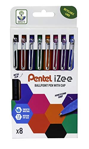Image of Pentel iZee 1.0mm Ballpoint - Assorted 8pc Wallet