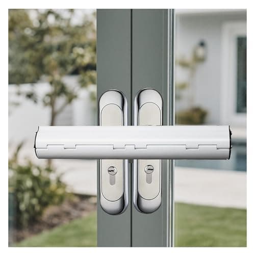 Image of White Patio Door Security Lock, Professional French Door Security Lock, High-Security Rating Door Lock for French Double Doors and Conservatory Doors