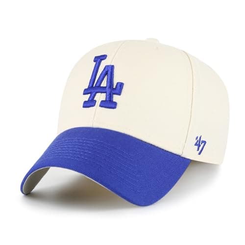 Image of 47 Los Angeles Dodgers MLB Two Tone Most Value P. Cap Beige Blue