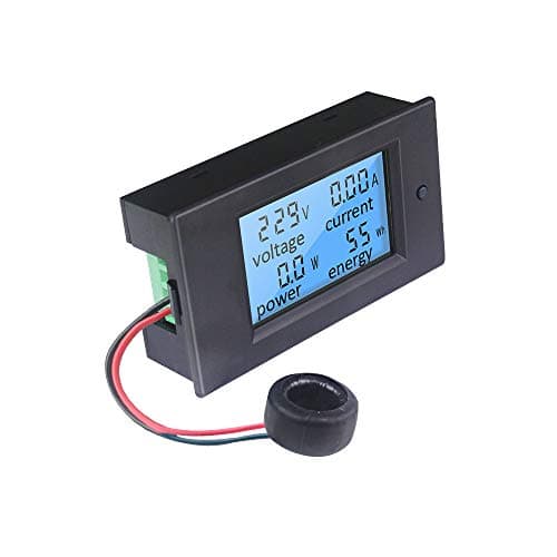 Image of KETOTEK Digital Volt Amp Watt KWh Meter Gauge AC 80~260V 100A LCD Display Panel, Voltmeter Ammeter Voltage Current Power Energy Monitor Tester Multimeter with CT