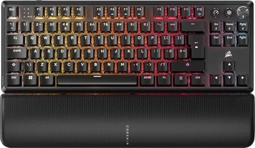 Image of Corsair K70 CORE TKL WIRELESS RGB Tenkeyless Mechanical Gaming Keyboard – Pre-Lubricated MLX Red v2 Linear Switches – Dual-Layer Sound Dampening – ABS Double-Shot Keycaps – QWERTY UK – Black