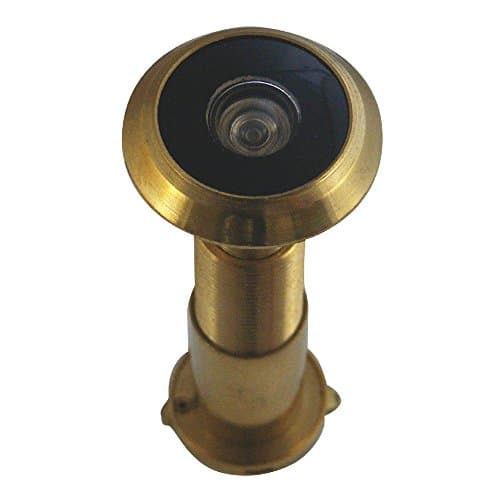 Image of Yale V-8V001-GL Wide Angle Door Viewer, Fits Doors 25 mm to 59 mm Thick, Polished Brass Finish, Standard Security, Visi Packed, Suitable for External Wooden Doors