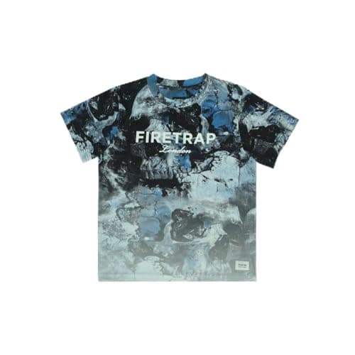 Image of Firetrap Boys T-Shirt Junior Short Sleeve Lifestyle Skull 6-7 Years