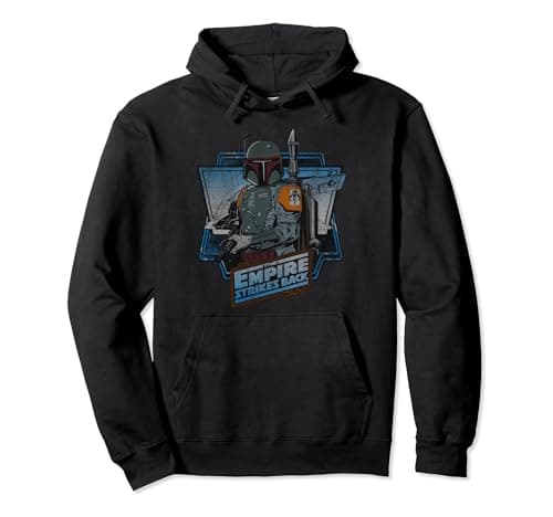 Image of Star Wars The Empire Strikes Back Boba Fett Vintage Portrait Pullover Hoodie