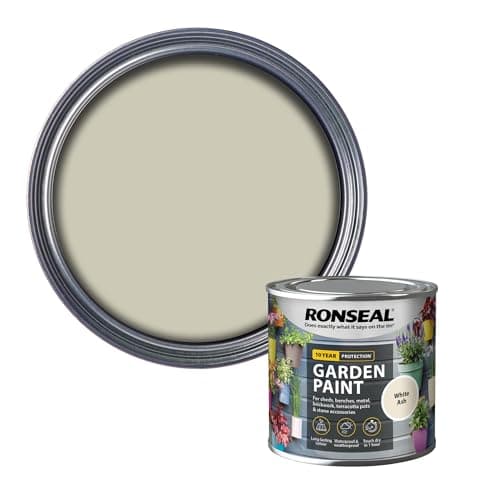 Image of Ronseal RSLGPWA250 GPWA250 Garden Paint White Ash 250ml, 250 ml