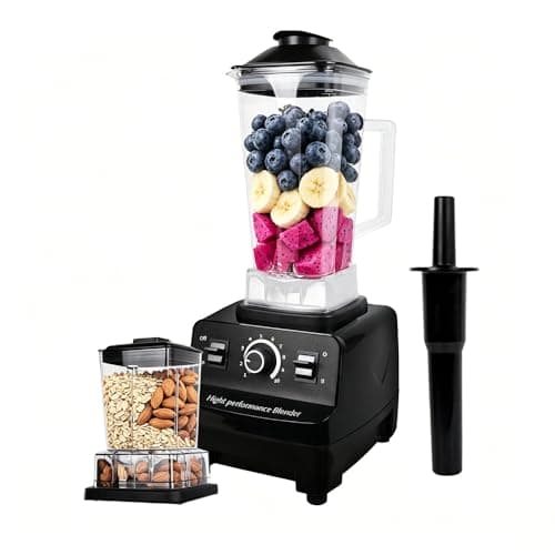 Image of 4500W High Power Blender, Multi-purpose Smoothie Blender with 2L Large Jug & Grinding Cup, 6 Sharp Stainless Steel Blades, 10 Speed Levels for Ice Crushing, Frozen Drinks, Sauce & Daily Food Prep