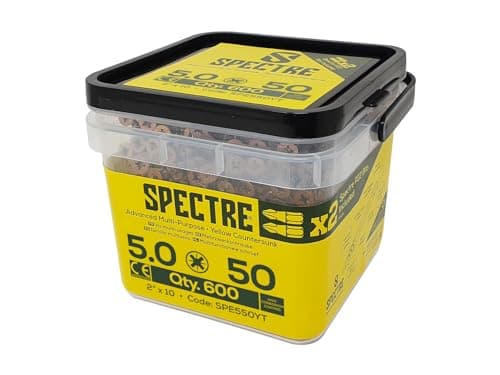 Image of F/FIX SPECTRE WOODSCREW 5.0X50 YELLOW TUB 600