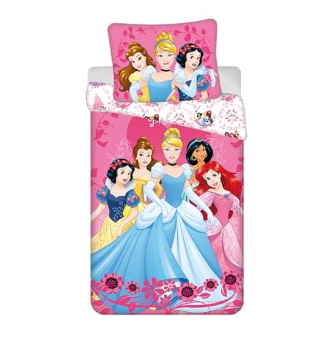 Image of Jerry Fabrics Disney Princess Children's Bedding Comforter Set for Girls including Duvet Cover and Pillow Case, Multi-Colour