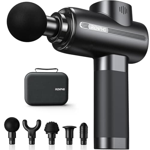 Image of RENPHO Massage Gun Deep Tissue, Muscle Massage Gun 3200 RPM Motor Massager with Type-C Charging and Portable Case, for Home Office Workout Full Body Muscle Massage Relax, Black