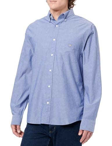 Image of GANT Men's Reg Classic Poplin Shirt, Blue, XL