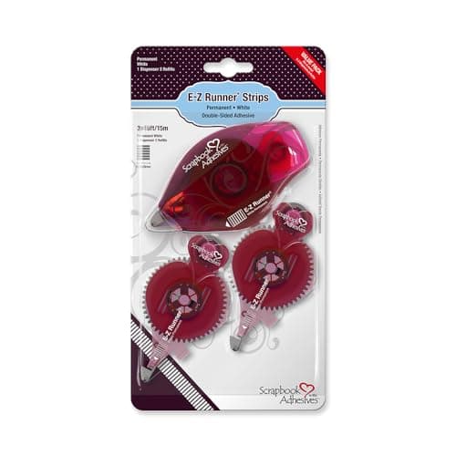 Image of SCRAPBOOK ADHESIVES BY 3L E-Z Runner Permanent Strips Refillable Value Pack,White