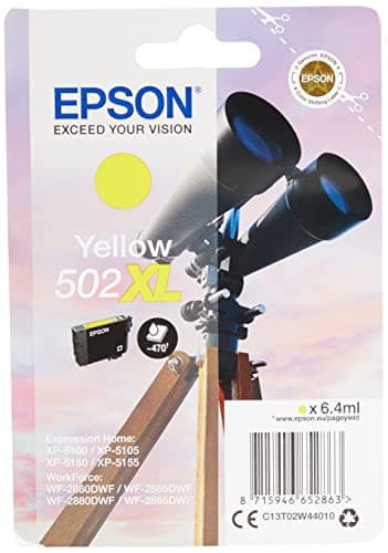 Image of Epson Single pack yellow 502XL ink SEC, C13T02W44020 (SEC)