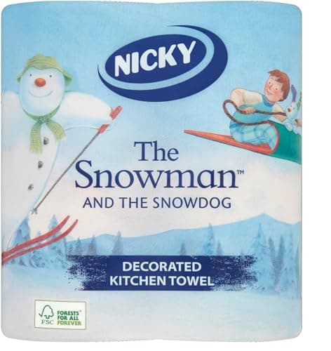 Image of 10 X NICKY SNOWMAN KITCHEN TOWEL TWIN 2ROLL | 10 PACK BUNDLE