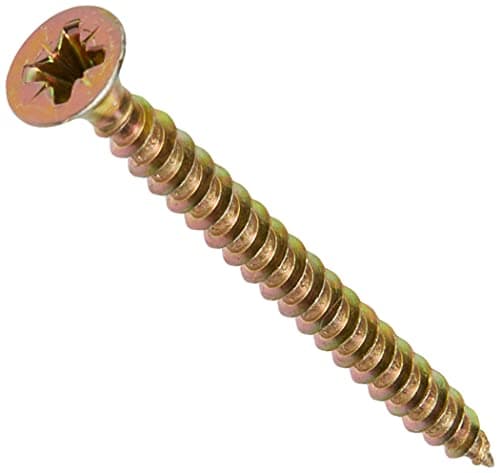 Image of ForgeFix Multi-Purpose Single Thread Screws | 4.0 x 45mm | Zinc Yellow Passivated | Box 200