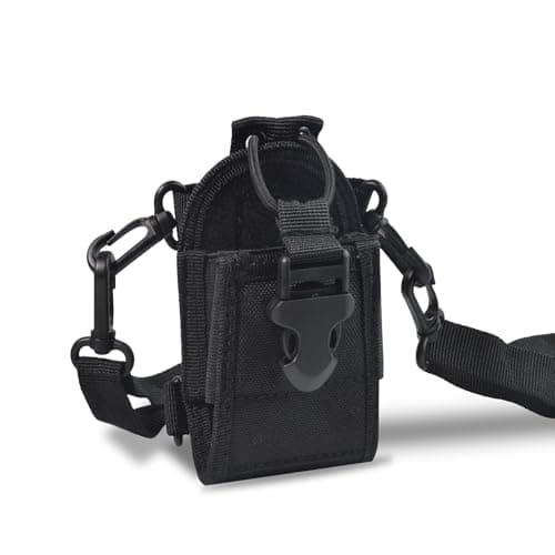 Image of UAYESOK Small Radio Holder for Belt Walkie Talkie Pouch Holster Security Tactical Carrying Case with Shoulder Strap for Baofeng UV-5R 888S Motorola Talkabout TLKR Midland Kenwood Two Way Radio
