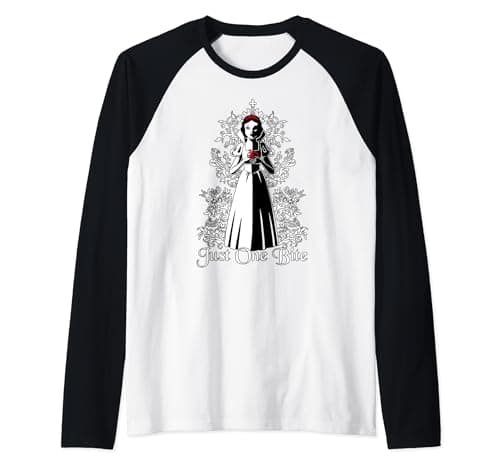 Image of Disney Snow White Just One Bite Shadow Raglan Baseball Tee