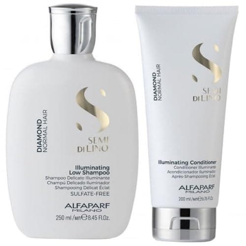 Image of Alfaparf Semi Di Lino Diamond Illuminating Low Shampoo 250mL + Conditioner 200mL"DUO SET"