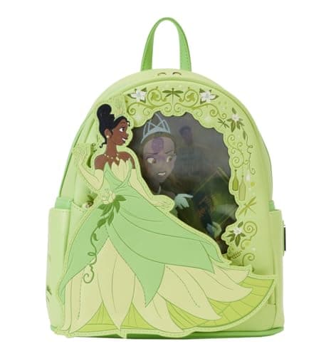Image of Loungefly Backpacks Disney Princess And The Frog Tiana Lenticular Mini Backpack Green