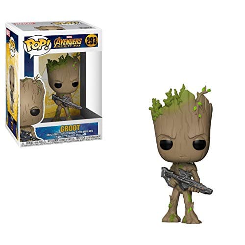 Image of Funko POP! Marvel: Avengers Infinity War - Groot With Blaster - Collectable Vinyl Figure - Gift Idea - Official Merchandise - Toys for Kids & Adults - Movies Fans - Model Figure for Collectors