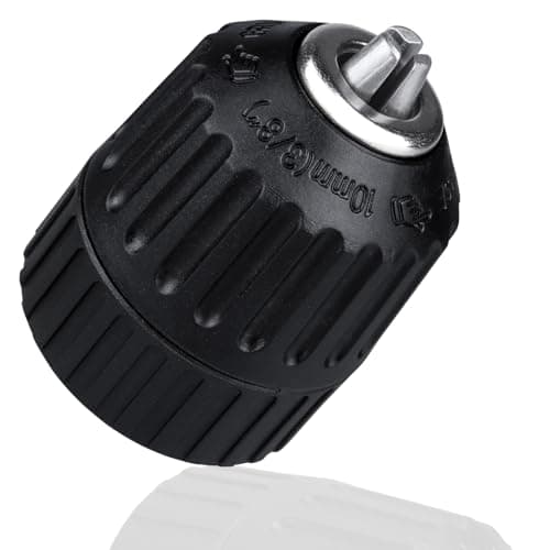 Image of Treki 0.8-10mm Capacity Keyless Drill Chuck Adapter 3/8"-24UNF Mount Thread Impact Chuck Adapter Converter Quick Change Self-Tightening Keyless Chucks Conversion Tool for Power Drill