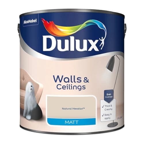 Image of Natural Hessian Walls & Ceilings Matt Emulsion Paint 2.5L – Smooth Creamy Finish, Quick Dry, Low VOC, Easy Application for Interior Walls & Ceilings