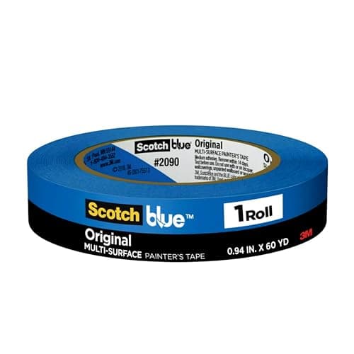 Image of ScotchBlue Painter's Masking Tape - Original Multi Surface – Blue Crepe Paper, 1 Roll, 24mm x 55m