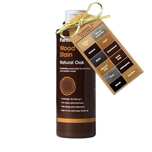 Image of Furniture Clinic Wood Stain (Natural Oak) – Fast Drying, Highly Concentrated, and Easy-to-Apply Light Oak Wood Stain for All Indoor & Outdoor Wood – Water Based & Non-Toxic – 250ml