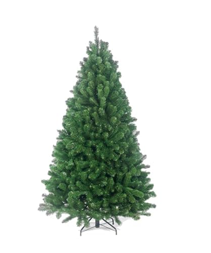 Image of Artificial Christmas Tree Large Colorado Pine Bushy Spruce Thick Tips with Metal Stand Quality Xmas Tree Ideal for Festive Season Indoor-Outdoor Décor (Green 7ft, 1200 Tips)