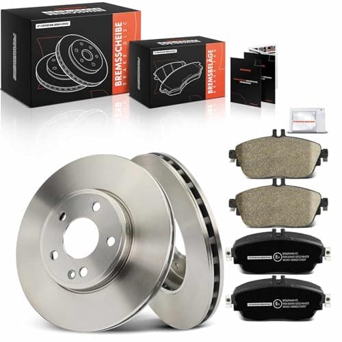 Image of Frankberg Brake Kit incl. 2x Brake Disc + 4x Brake Pad Front Compatible with B-Class W242 W246 GLA-Class X156 A-Class W176 Replace# 0064208520, 0064204620