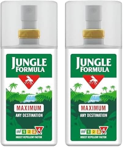 Image of Jungle Formula Maximum Insect Repellent 90ml - Maximum Strength Repellent Spray for Mosquitoes, Biting Insects and Ticks - Up to 9 Hours Protection for Any Destination incl. Tropics - with DEET