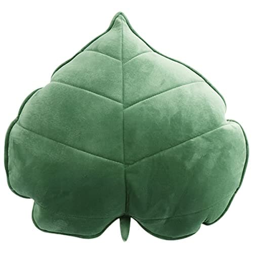 Image of JTWEB Leaf Throw Pillow,3D Leaves Cute Pillow Aesthetic Decorative Soft Plush Shaped Cushion Novelty Backrest Comfortable Plant Sleeping for Bedroom Sofa, 50 x 50cm