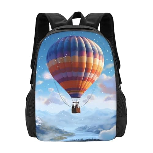 Image of MXPELGHMAD Travel Backpack Carry-on Daypack Hot air balloon Laptop Backpack Lightweight Shoulder Bags for Women Men