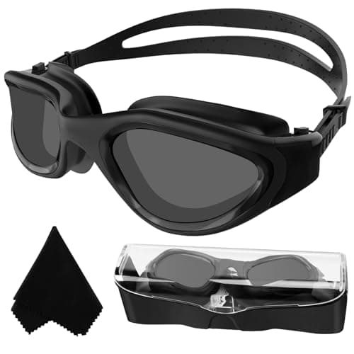 Image of Adult Swimming Goggles,Polarized Open Water Goggles Swimming Anti Fog UV Protection No Leakage Clear Vision Easy to Adjust for Adults Men Women Teenagers