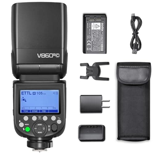 Image of Godox V860III-C Flash for Canon Camera Flash Speedlite 7.2V/2600mAh, 2.4G Wireless HSS 1/8000 1.5s Recycle Time 10 Levels LED Modeling Light for Canon 6D 50D 60D 1DX 580EX II 5D Mark II III, etc