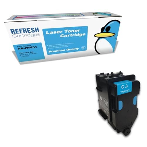 Image of Refresh Cartridges Remanufactured TNP81C (AAJW451) Cyan Toner Cartridge Replacement for Konica Minolta Printers