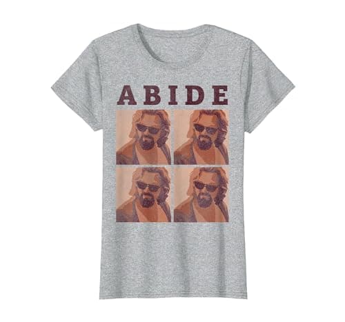 Image of The Big Lebowski Abide Four Box Up T-Shirt, Women, Heather Grey, 3X-Large