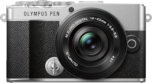 Image of Olympus Pen E-P7 Camera Kit, 20MP Sensor, Tilting HD LCD Screen, 4K Video, Wi-Fi, Colour and Monochrome Profile Control, Silver, Includes M.Zuiko Digital ED 14-42mm EZ, Black